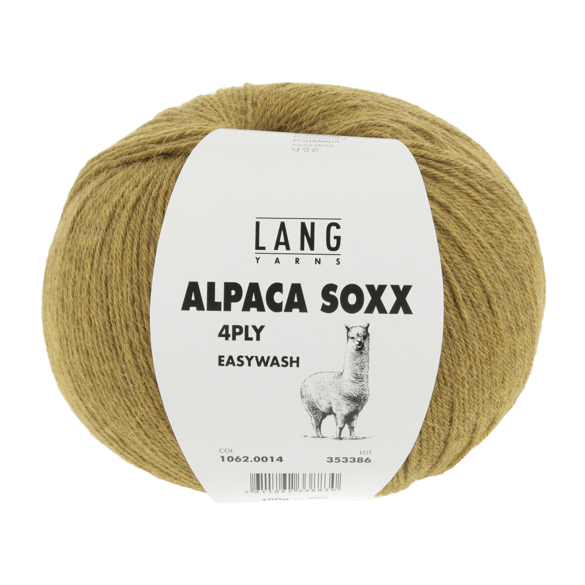Lang Yarns Sock Yarn Yellow Mélange LANGYARNS | Sock Yarn | Alpaca Soxx | 4-Ply | 1062