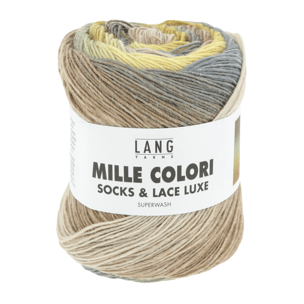 Lang Yarns Sock Yarn Yellow / Mustard Yellow / Beige LANGYARNS | Sock Yarn | MILLE COLORI SOCKS & LACE LUXE | 859