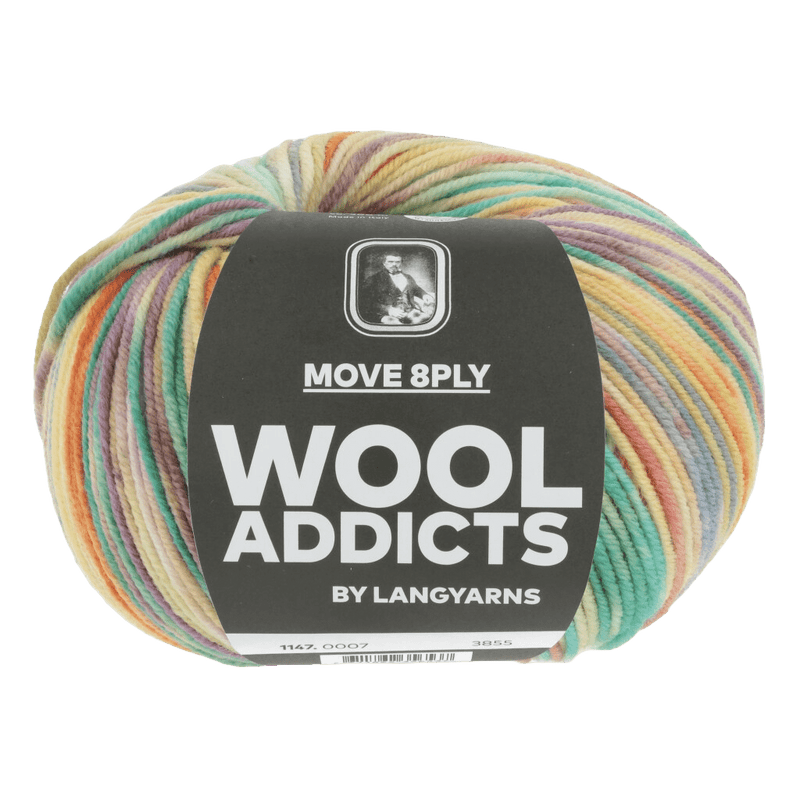 Lang Yarns Sock Yarn Yellow / Orange / Lilac LANGYARNS | WOOLADDICTS | Sock Yarn | MOVE | 8-Ply | 1147