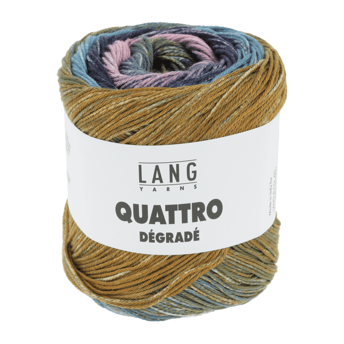 Lang Yarns Summer Yarns Light Blue / Mustard Yellow / Rose LANGYARNS | Quattro Dégradé | Sport | 1088