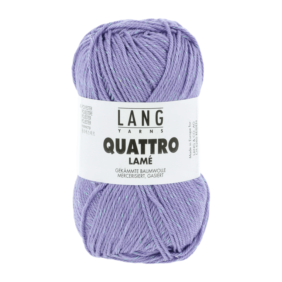 Lang Yarns Summer Yarns Lilac LANGYARNS | Quattro Lamé | Sport | 1133