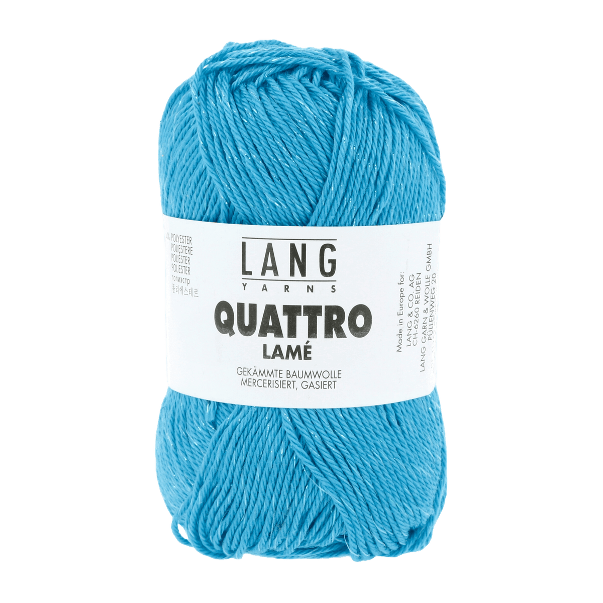 Lang Yarns Summer Yarns Turquoise LANGYARNS | Quattro Lamé | Sport | 1133