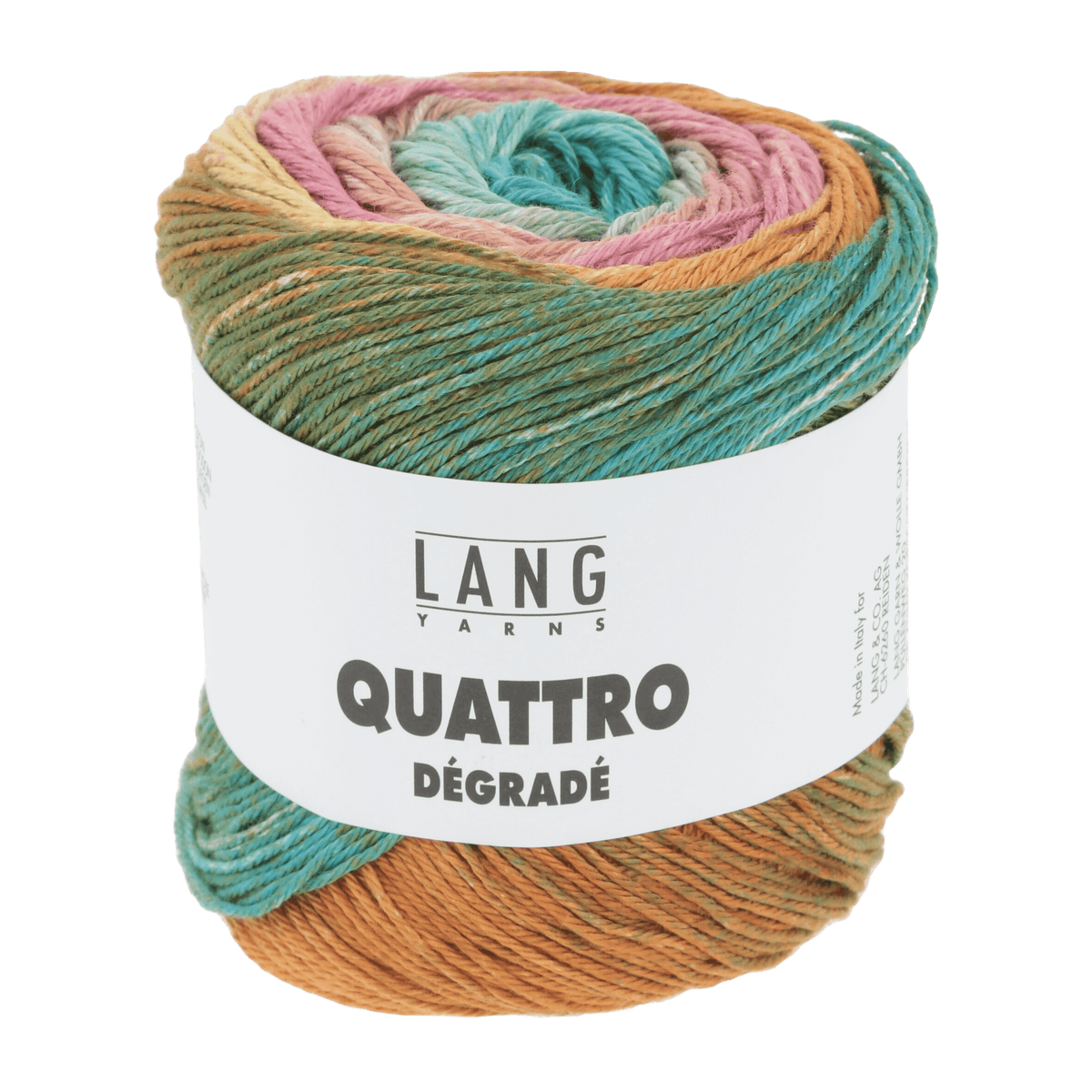 Lang Yarns Summer Yarns Turquoise / Pink / Yellow LANGYARNS | Quattro Dégradé | Sport | 1088