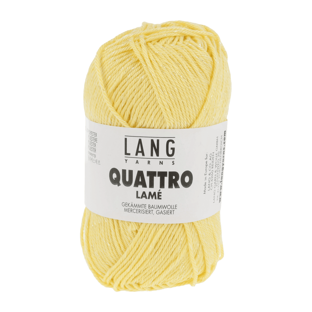 Lang Yarns Summer Yarns Yellow LANGYARNS | Quattro Lamé | Sport | 1133