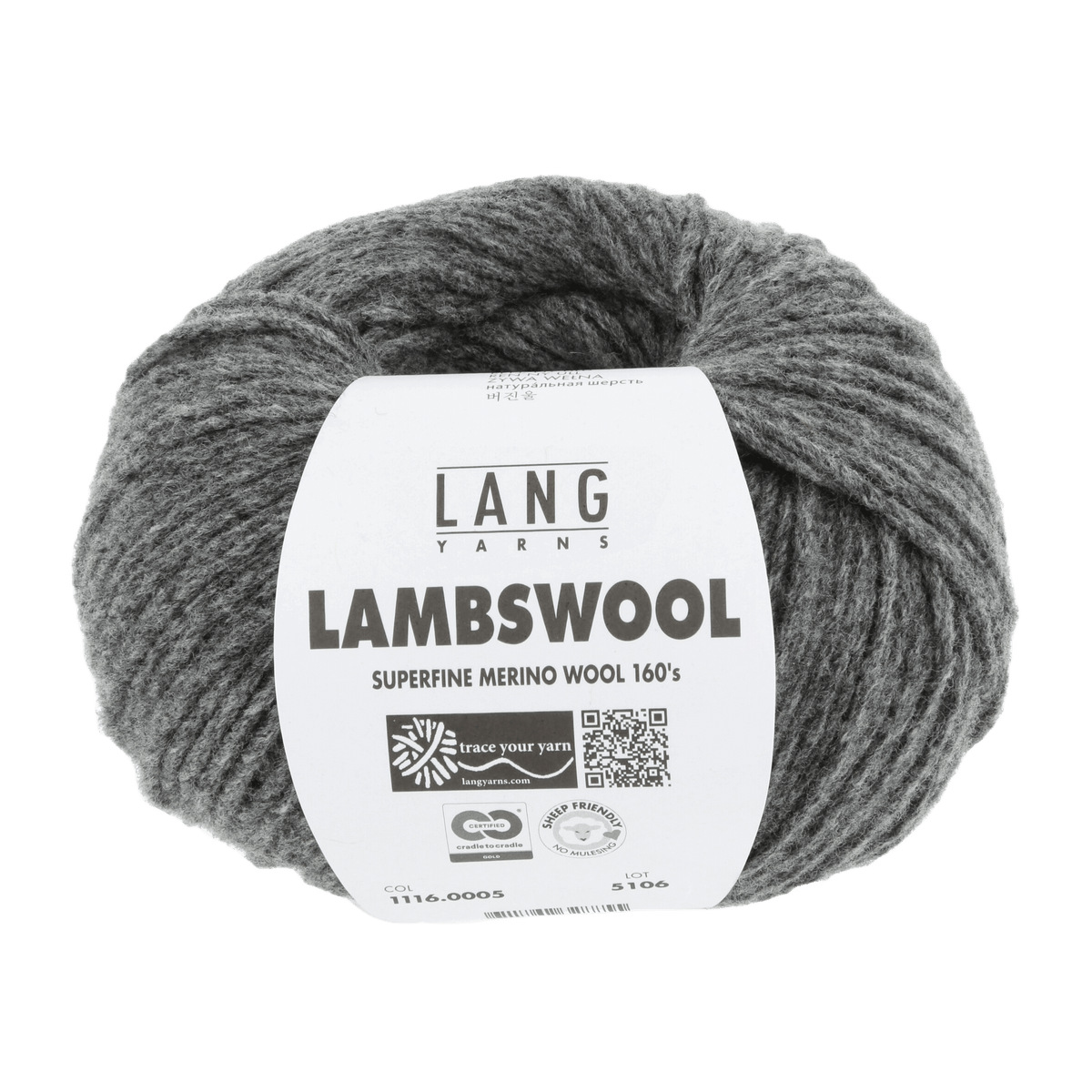 Lang Yarns yarn Anthracite Mélange LANGYARNS | Lambswool | Worsted | 1116