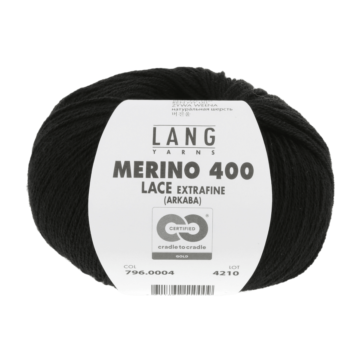 Lang Yarns Yarn Black LANGYARNS | Merino 400 Lace | Sock / Baby | 796