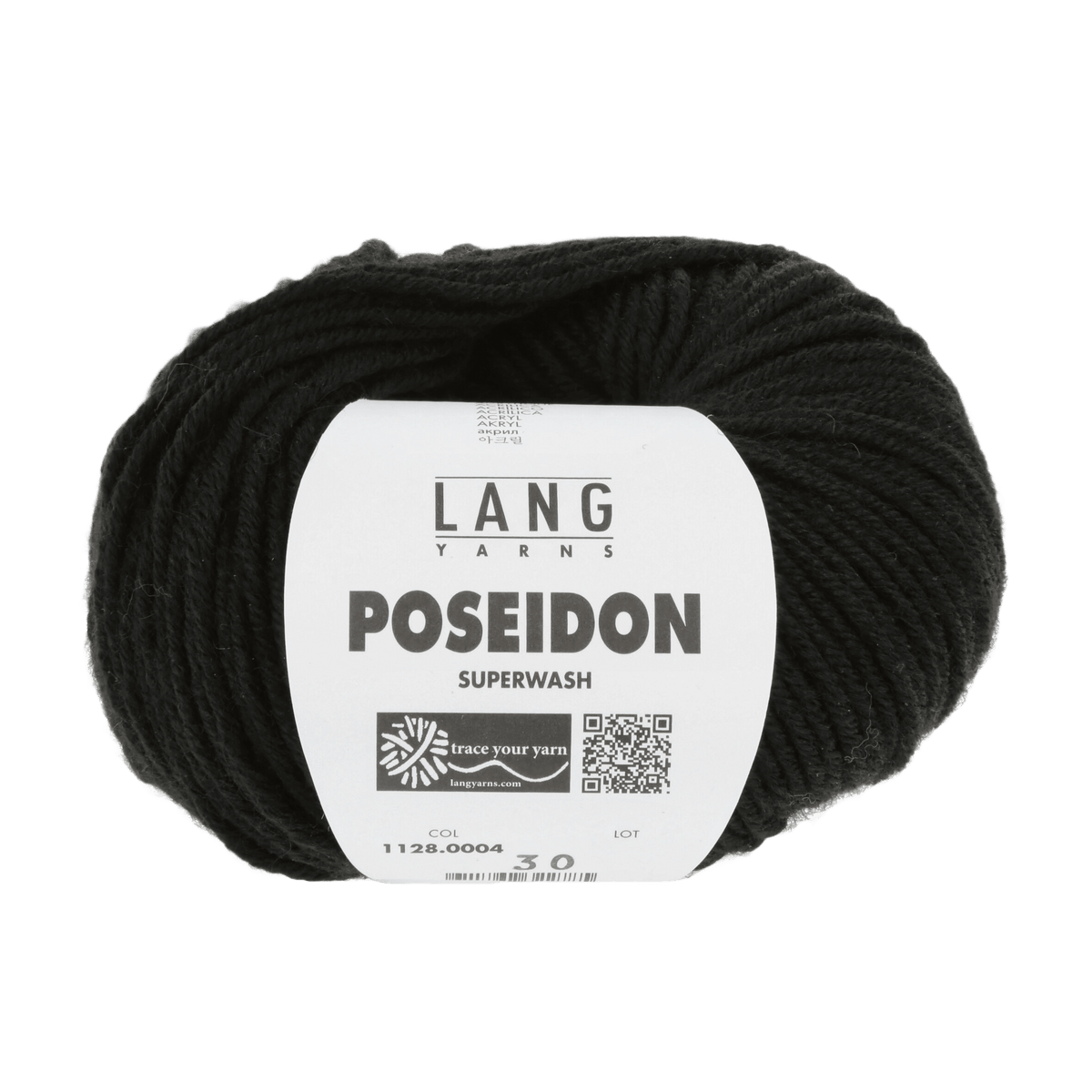 Lang Yarns Yarn Black LANGYARNS | Poseidon | Worsted / Aran | 1128