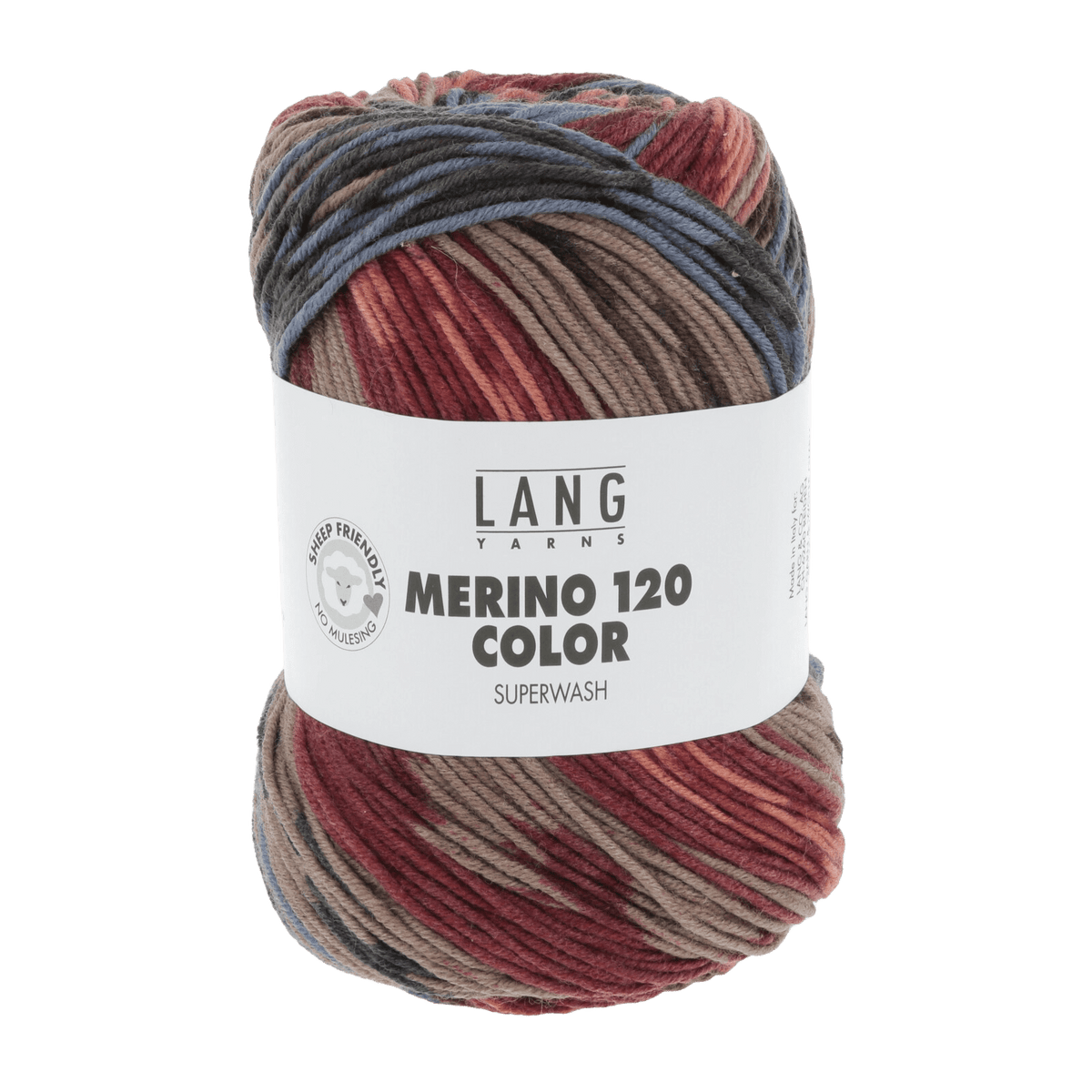 Lang Yarns Yarn Blue / Burgundy / Brown / Salmon LANGYARNS | Merino 120 Colour | Worsted / Aran | 47