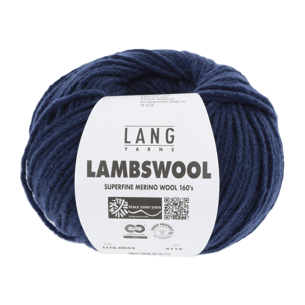 Lang Yarns yarn Blue Marine LANGYARNS | Lambswool | Worsted | 1116