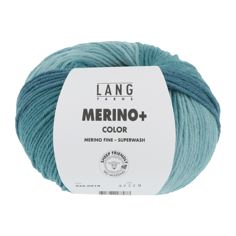 Lang Yarns Yarn Bluegreen / Anthracite LANGYARNS | Merino+ Colour | Worsted / Aran | 926