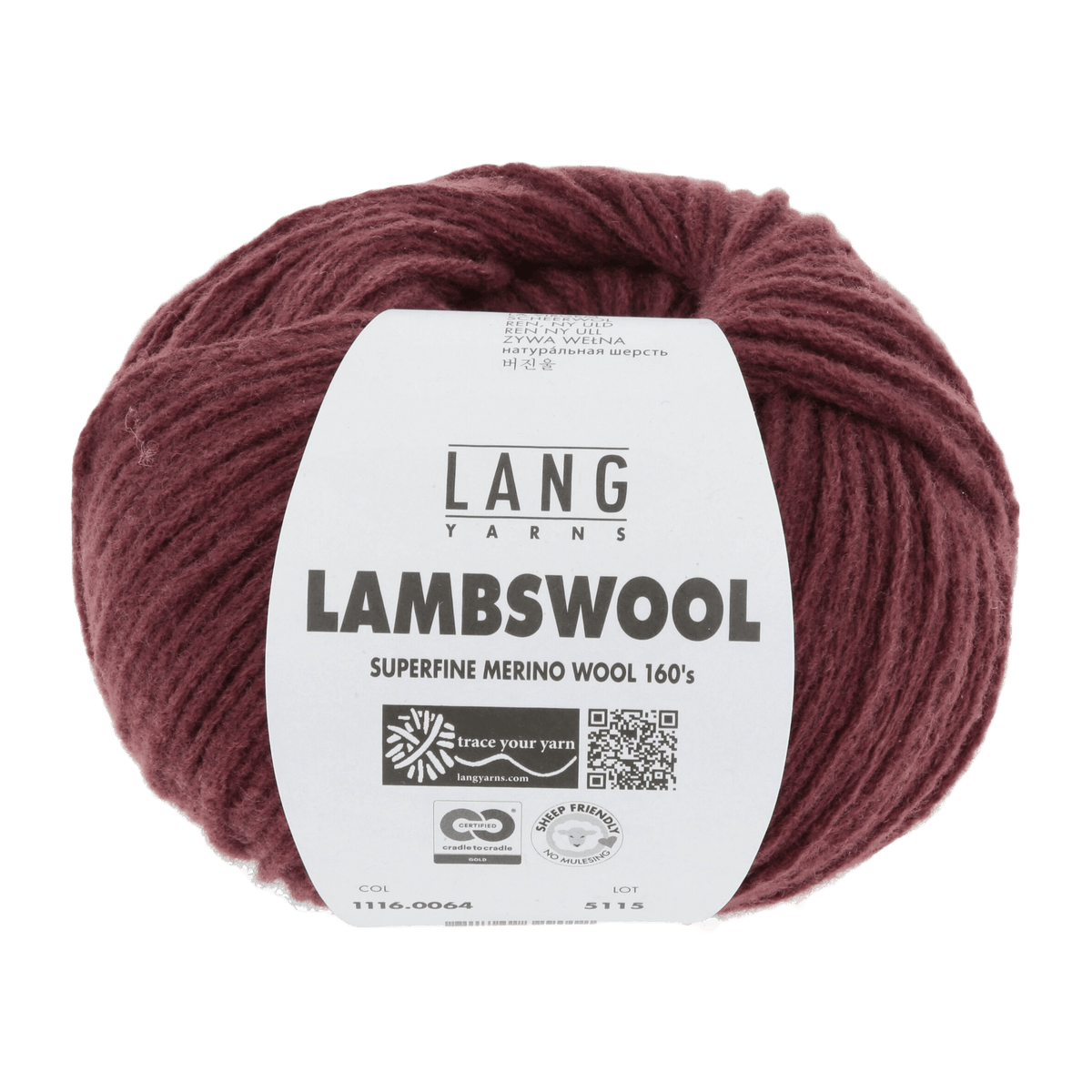 Lang Yarns yarn Bordeaux Mélange LANGYARNS | Lambswool | Worsted | 1116