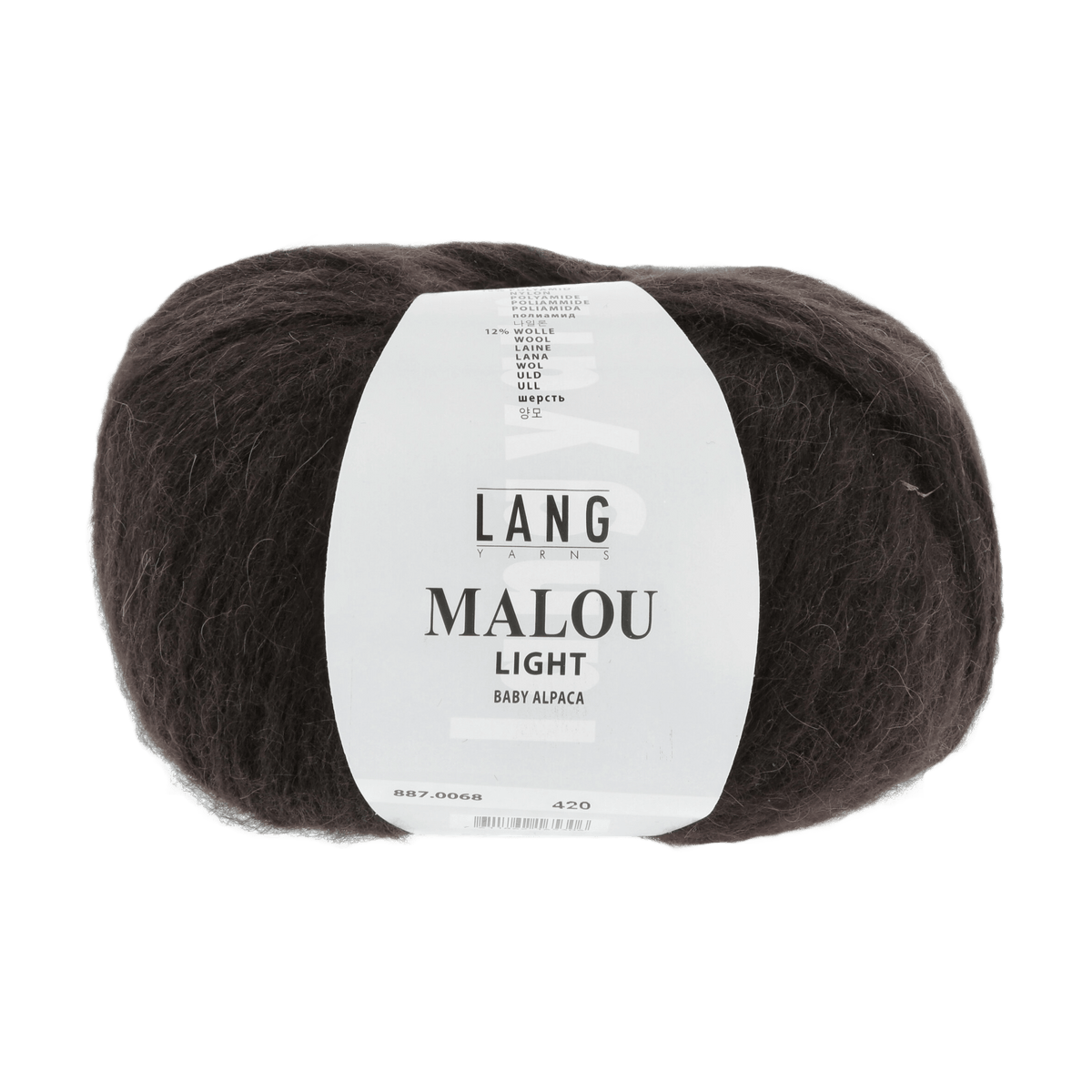 Lang Yarns Yarn Dark Brown LANGYARNS | Malou Light | Worsted | 887