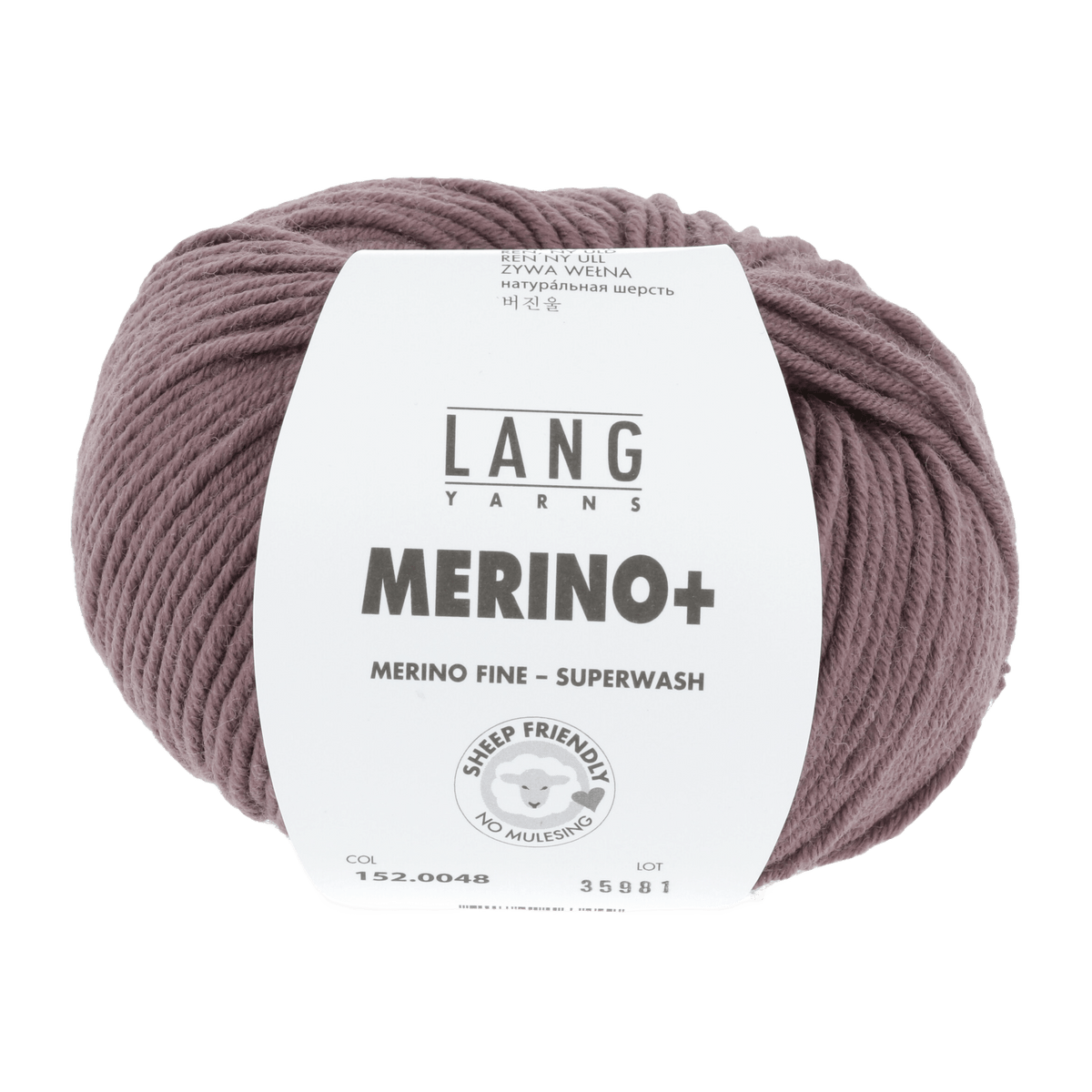 Lang Yarns Yarn Dark Dusky Pink LANGYARNS | Merino+ | Worsted / Aran | 152