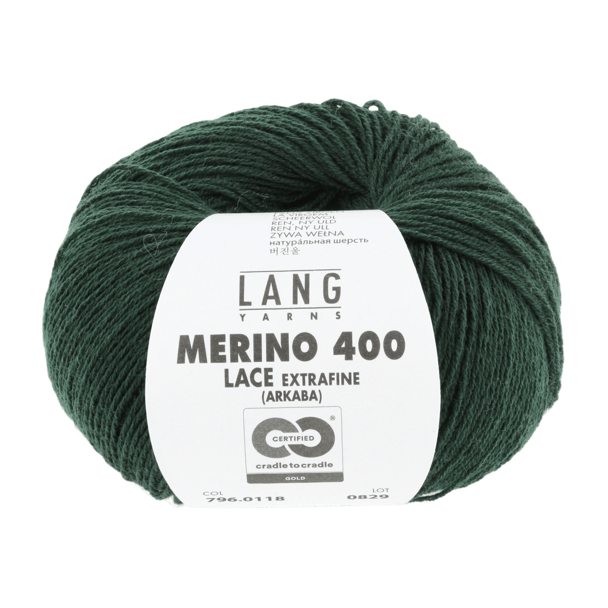 Lang Yarns Yarn Dark Green LANGYARNS | Merino 400 Lace | Sock / Baby | 796