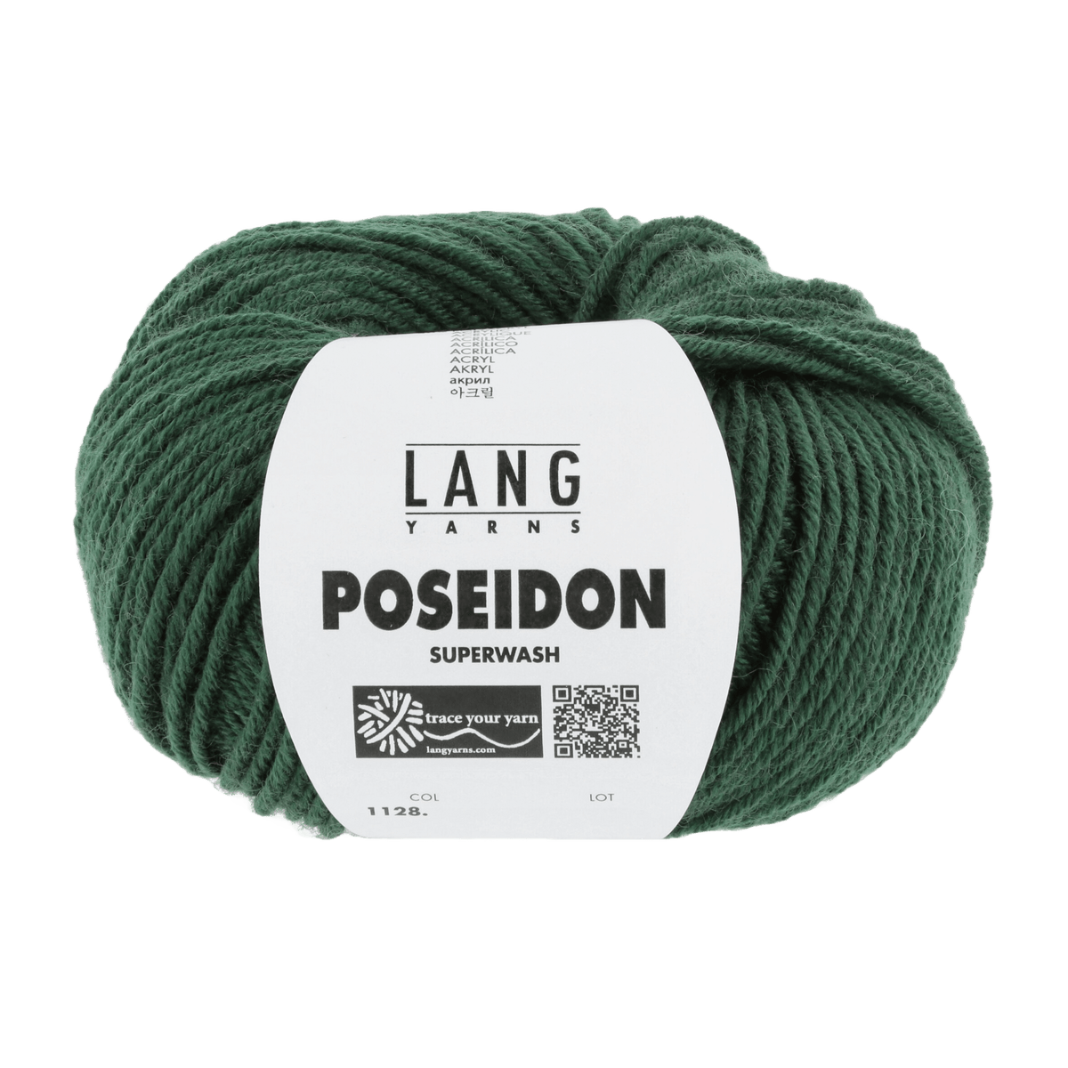 Lang Yarns Yarn Dark Green LANGYARNS | Poseidon | Worsted / Aran | 1128