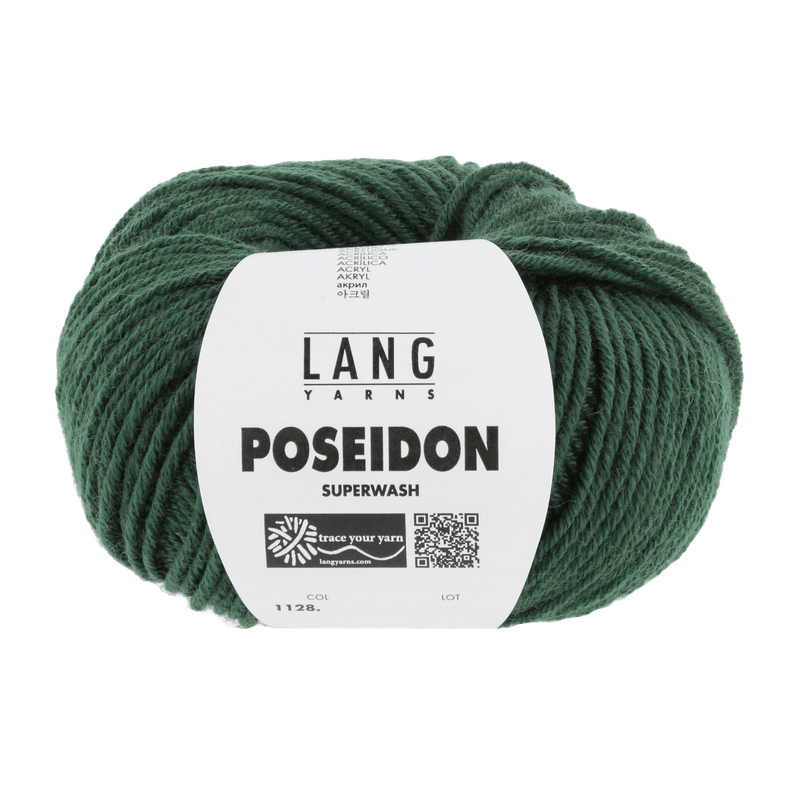 Lang Yarns Yarn Dark Green LANGYARNS | Poseidon | Worsted / Aran | 1128