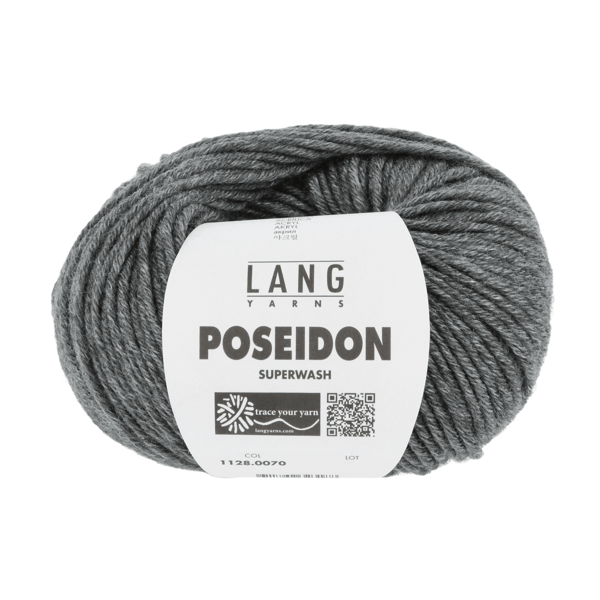 Lang Yarns Yarn Dark Grey LANGYARNS | Poseidon | Worsted / Aran | 1128