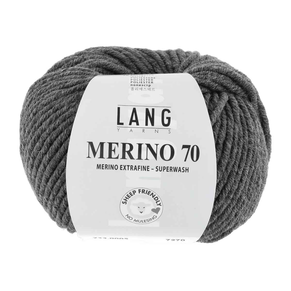 Lang Yarns Yarn Dark Grey Mélange LANGYARNS | Merino 70 | Chunky | 733