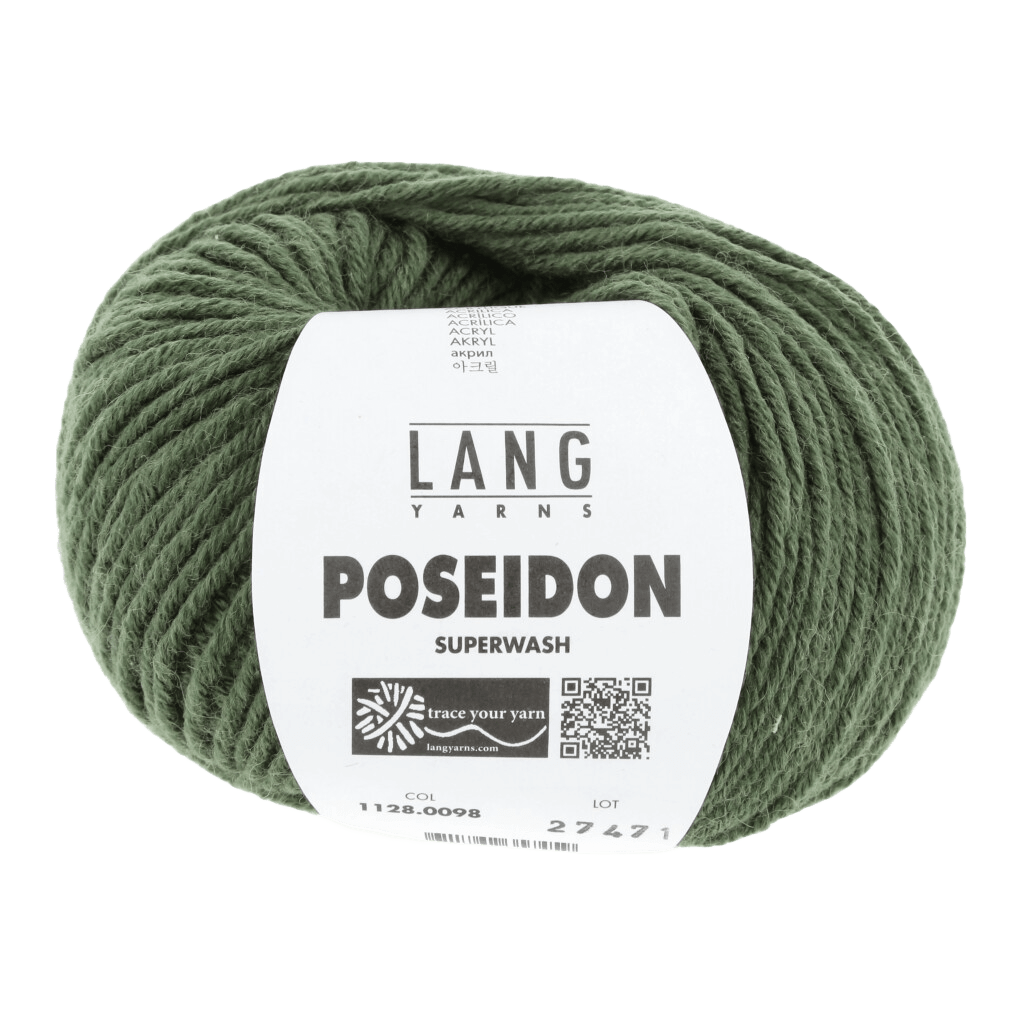 Lang Yarns Yarn Dark Olive LANGYARNS | Poseidon | Worsted / Aran | 1128
