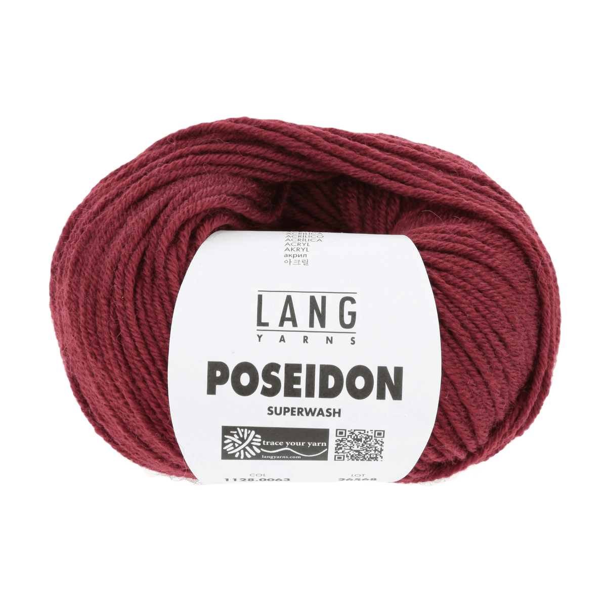 Lang Yarns Yarn Dark Red LANGYARNS | Poseidon | Worsted / Aran | 1128