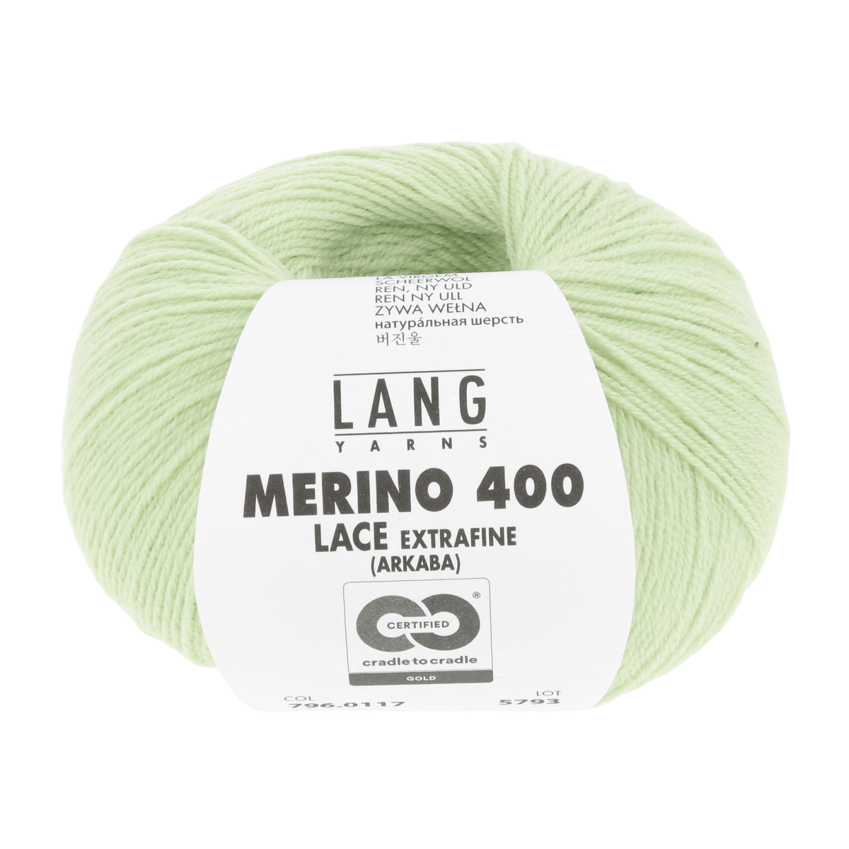Lang Yarns Yarn Faint Green LANGYARNS | Merino 400 Lace | Sock / Baby | 796