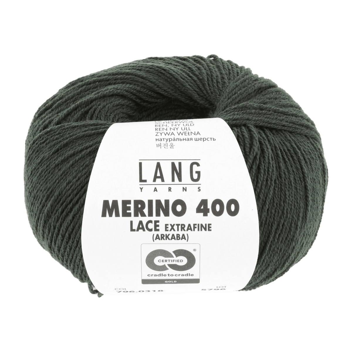 Lang Yarns Yarn Fir Green LANGYARNS | Merino 400 Lace | Sock / Baby | 796
