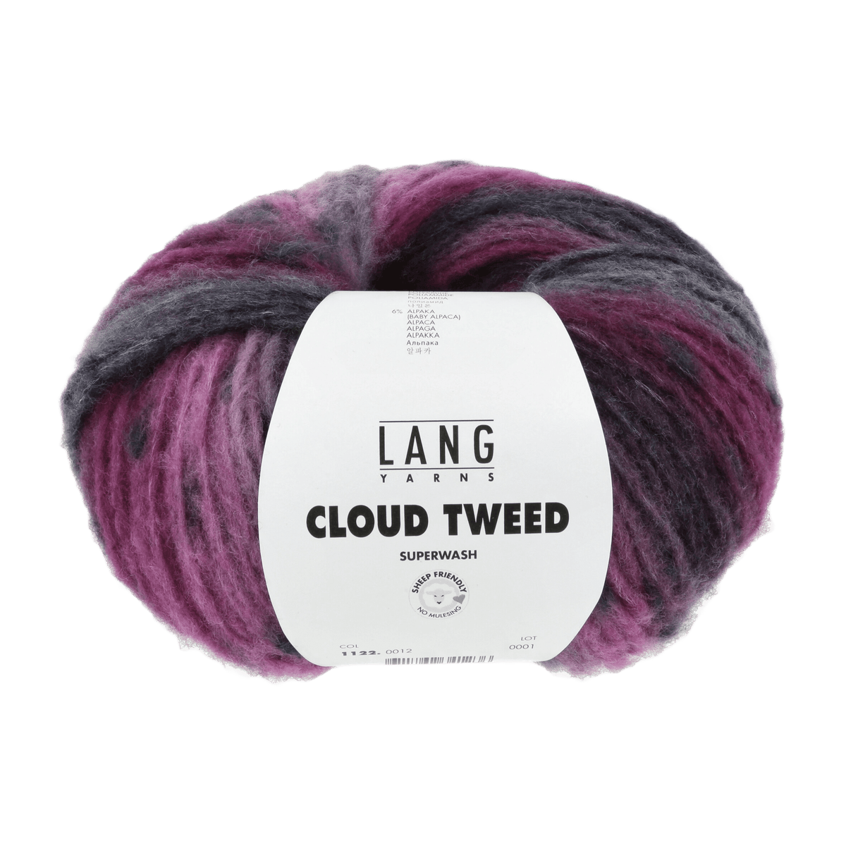 Lang Yarns Yarn Fuchsia / Eggplant / Petrol LANGYARNS | Cloud Tweed | Chunky | 1122