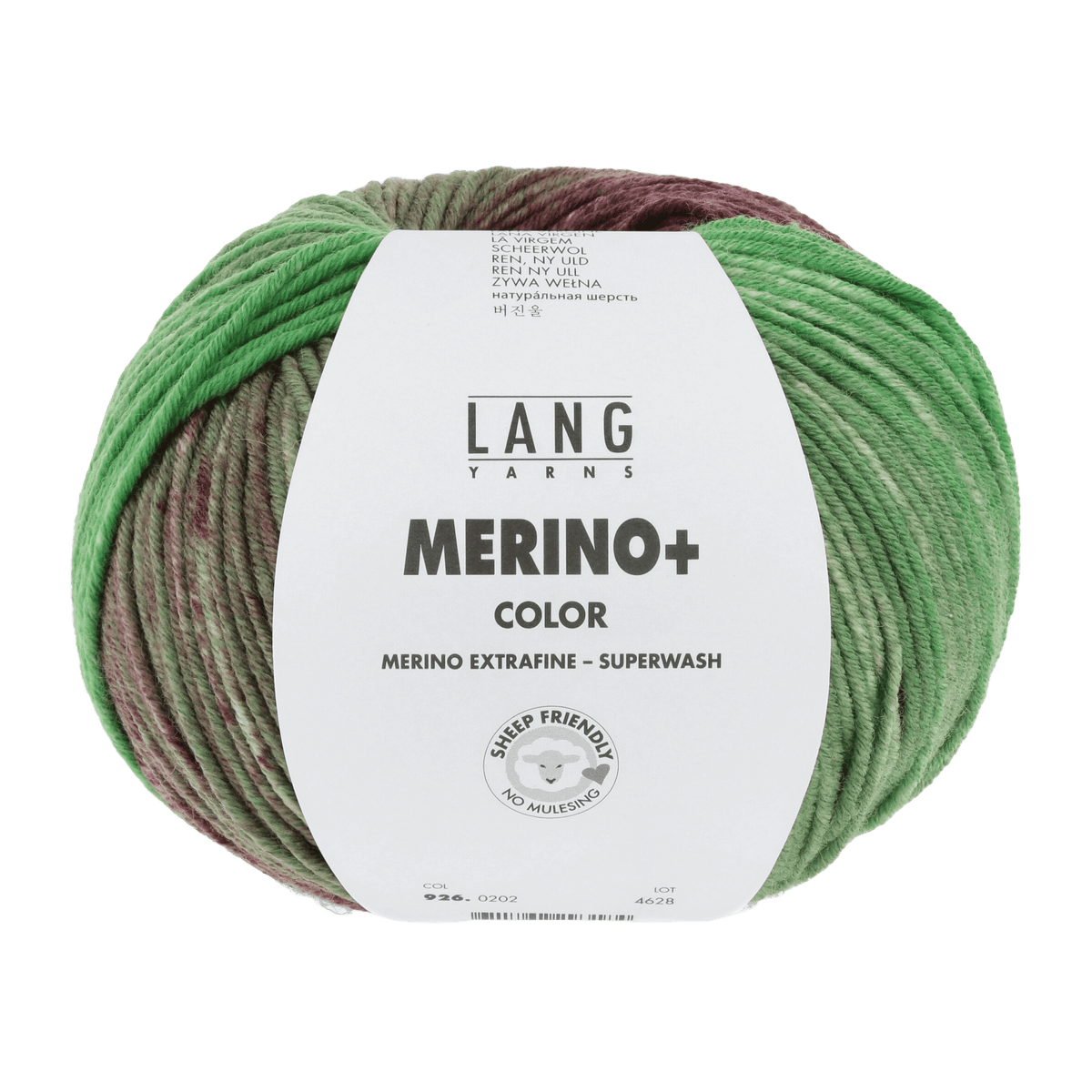 Lang Yarns Yarn Green / Bordeaux / Salmon LANGYARNS | Merino+ Colour | Worsted / Aran | 926