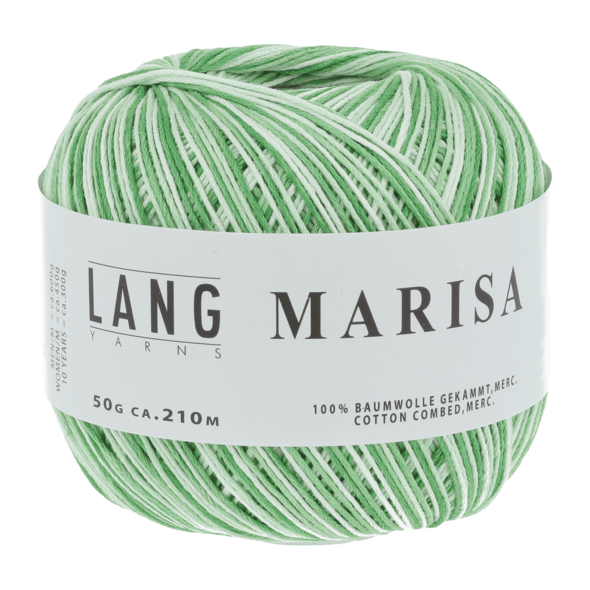 Lang Yarns Yarn Green LANGYARNS |  Mercerised Crafting Cotton | Marisa Colour | Sock / Baby | 7
