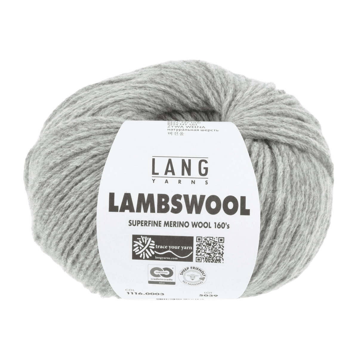 Lang Yarns yarn Grey Mélange LANGYARNS | Lambswool | Worsted | 1116