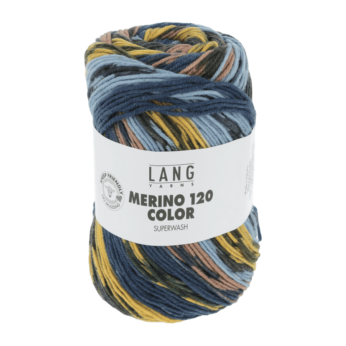 Lang Yarns Yarn Light Blue / Yellow / Brown / Dark Blue LANGYARNS | Merino 120 Colour | Worsted / Aran | 47