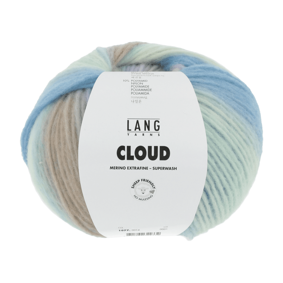 Lang Yarns Yarn Light Green / Light Blue / Lilac LANGYARNS | Cloud | Chunky | 1077