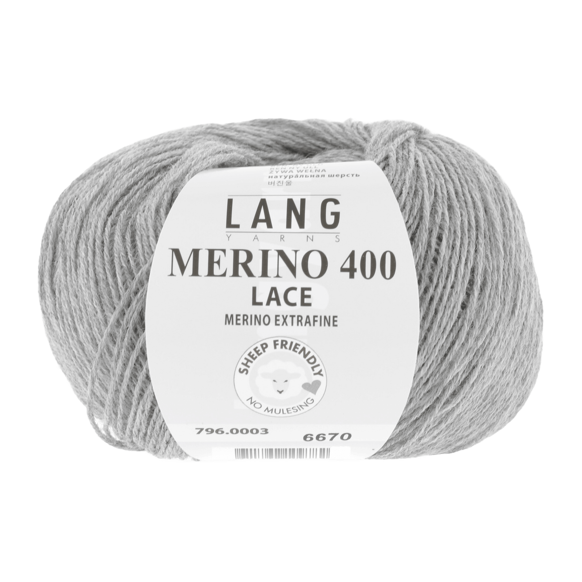 Lang Yarns Yarn Light Grey Mélange LANGYARNS | Merino 400 Lace | Sock / Baby | 796