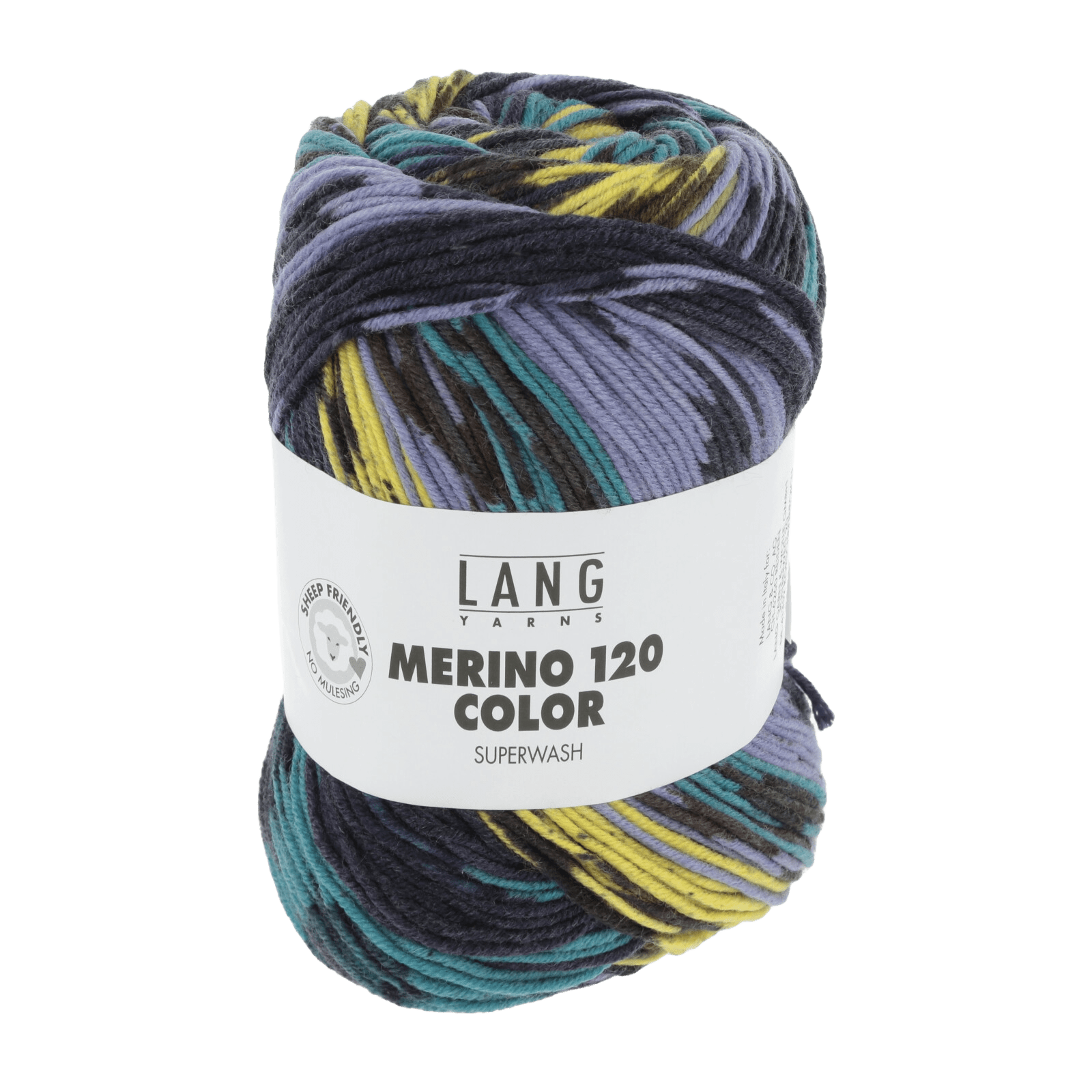 Lang Yarns Yarn Lilac / Yellow / Brown / Aqua LANGYARNS | Merino 120 Colour | Worsted / Aran | 47