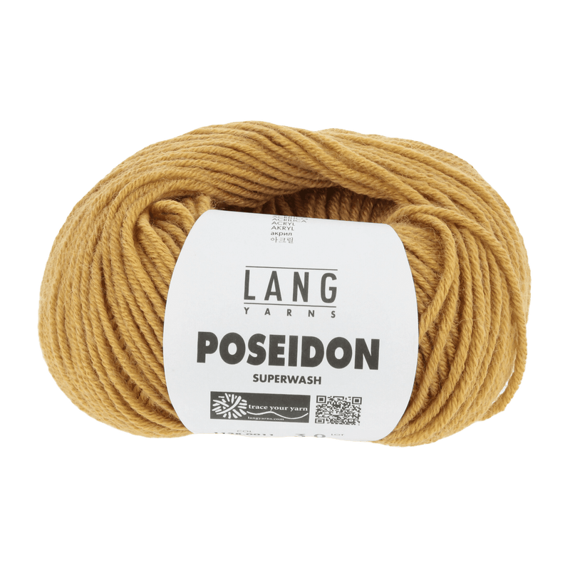 Lang Yarns Yarn Mustard Yellow LANGYARNS | Poseidon | Worsted / Aran | 1128