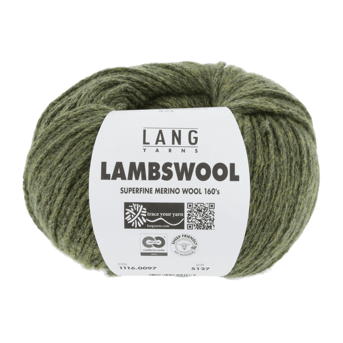 Lang Yarns yarn Olive Mélange LANGYARNS | Lambswool | Worsted | 1116