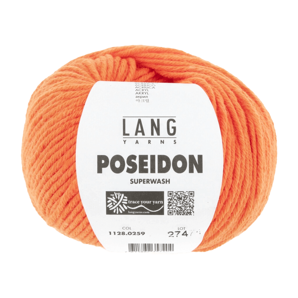 Lang Yarns Yarn Orange Neon LANGYARNS | Poseidon | Worsted / Aran | 1128