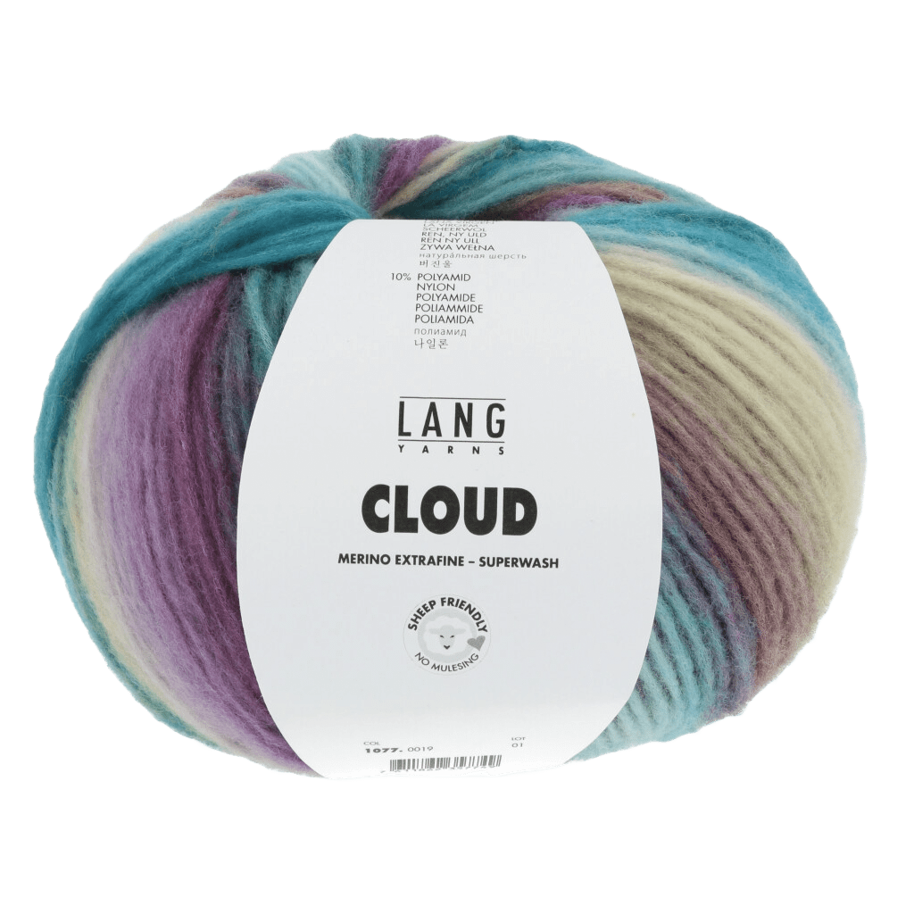Lang Yarns Yarn Petrol / Turquoise / Purple / Light Green LANGYARNS | Cloud | Chunky | 1077