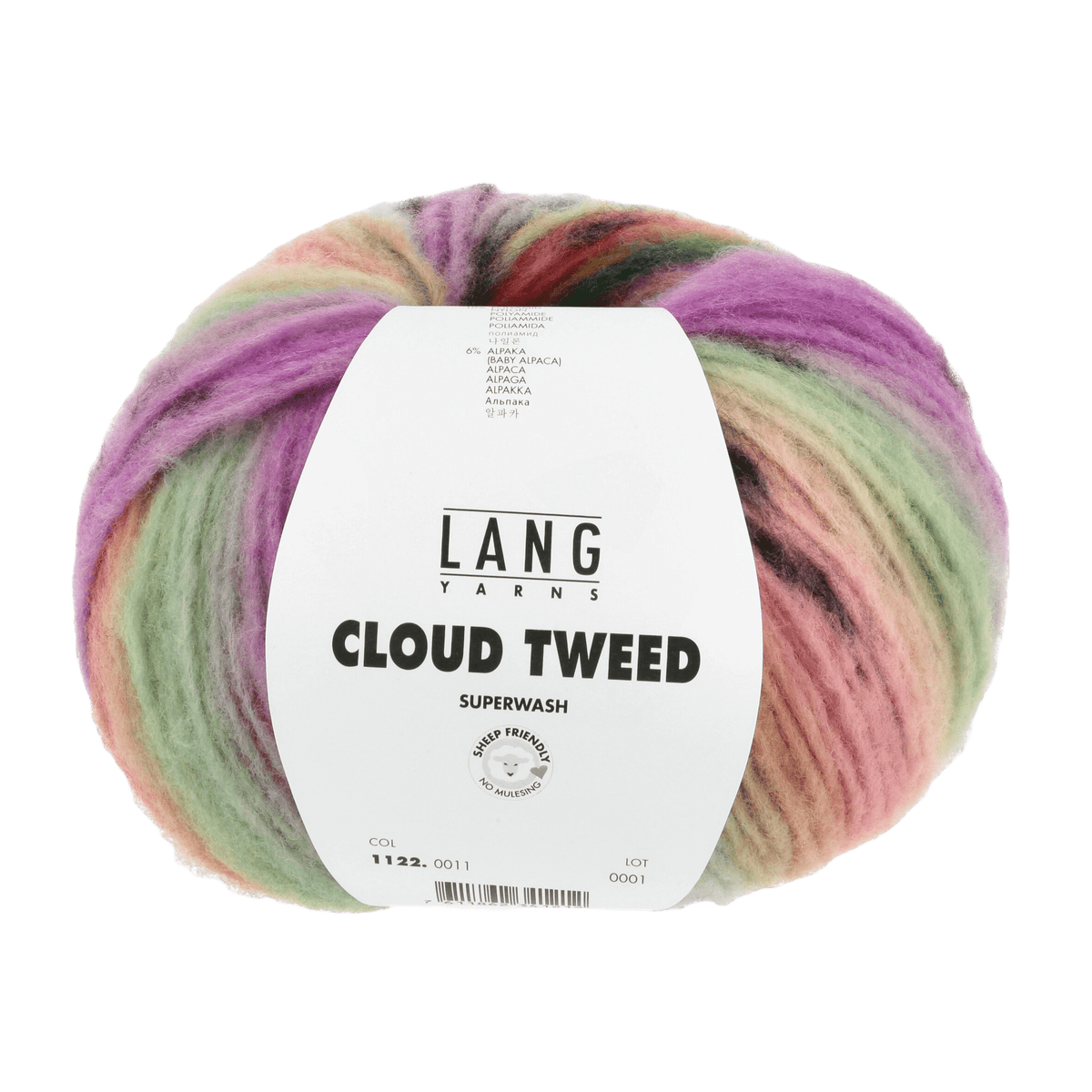 Lang Yarns Yarn Pink / Green / Viola LANGYARNS | Cloud Tweed | Chunky | 1122
