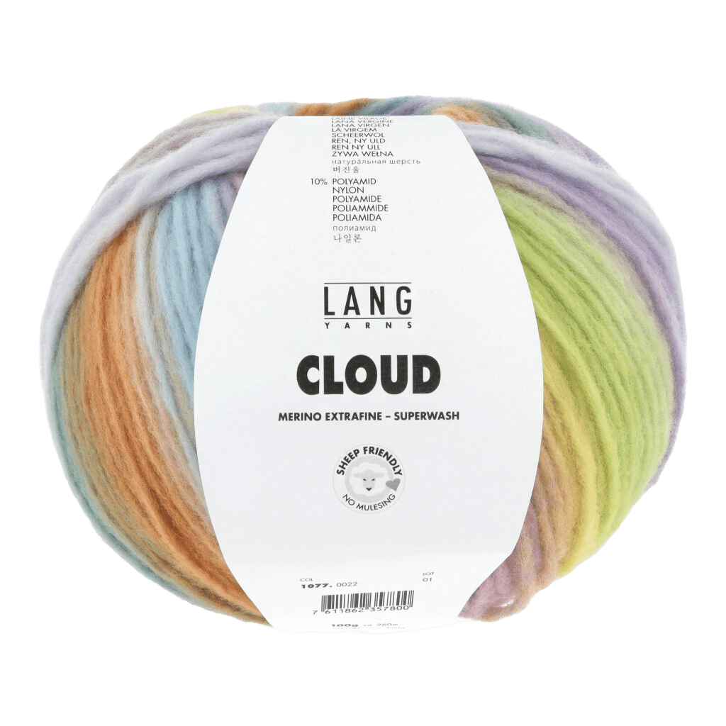 Lang Yarns Yarn Purple / Orange / Yellow / Green LANGYARNS | Cloud | Chunky | 1077