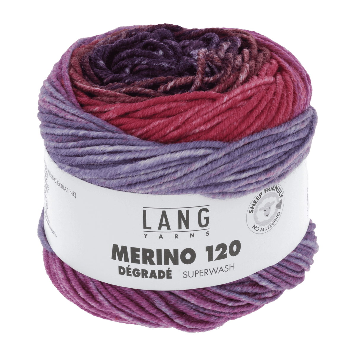 Lang Yarns Yarn Red / Lilac LANGYARNS | Merino 120 Dégradé | DK | 37