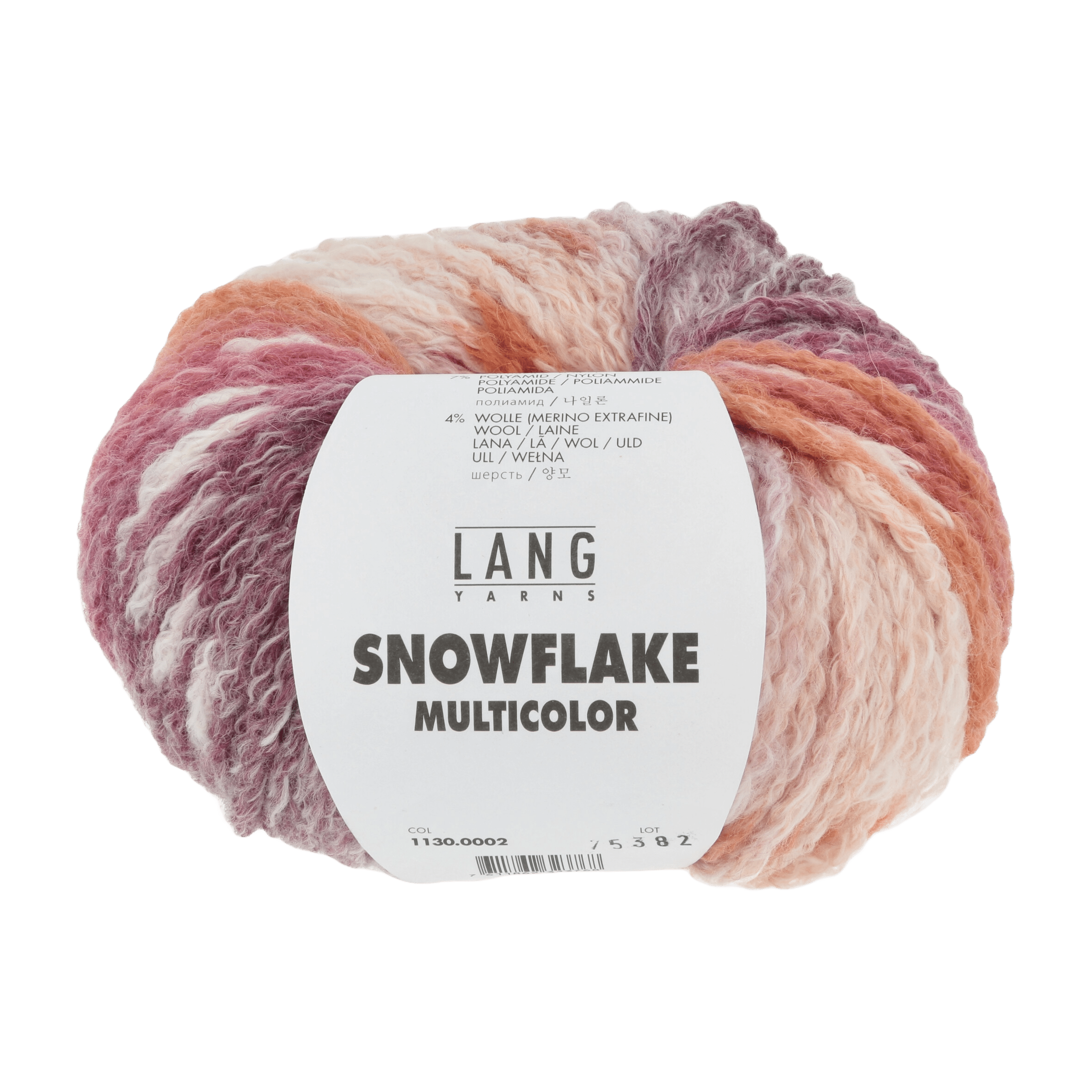 Lang Yarns Yarn Salmon / Rose / Lilac LANGYARNS | Snowflake Multicolour | Worsted | 1130