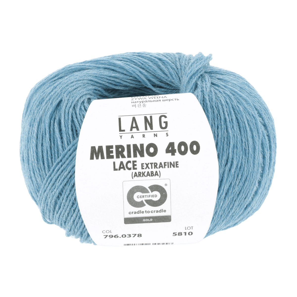 Lang Yarns Yarn Turquoise Mélange LANGYARNS | Merino 400 Lace | Sock / Baby | 796