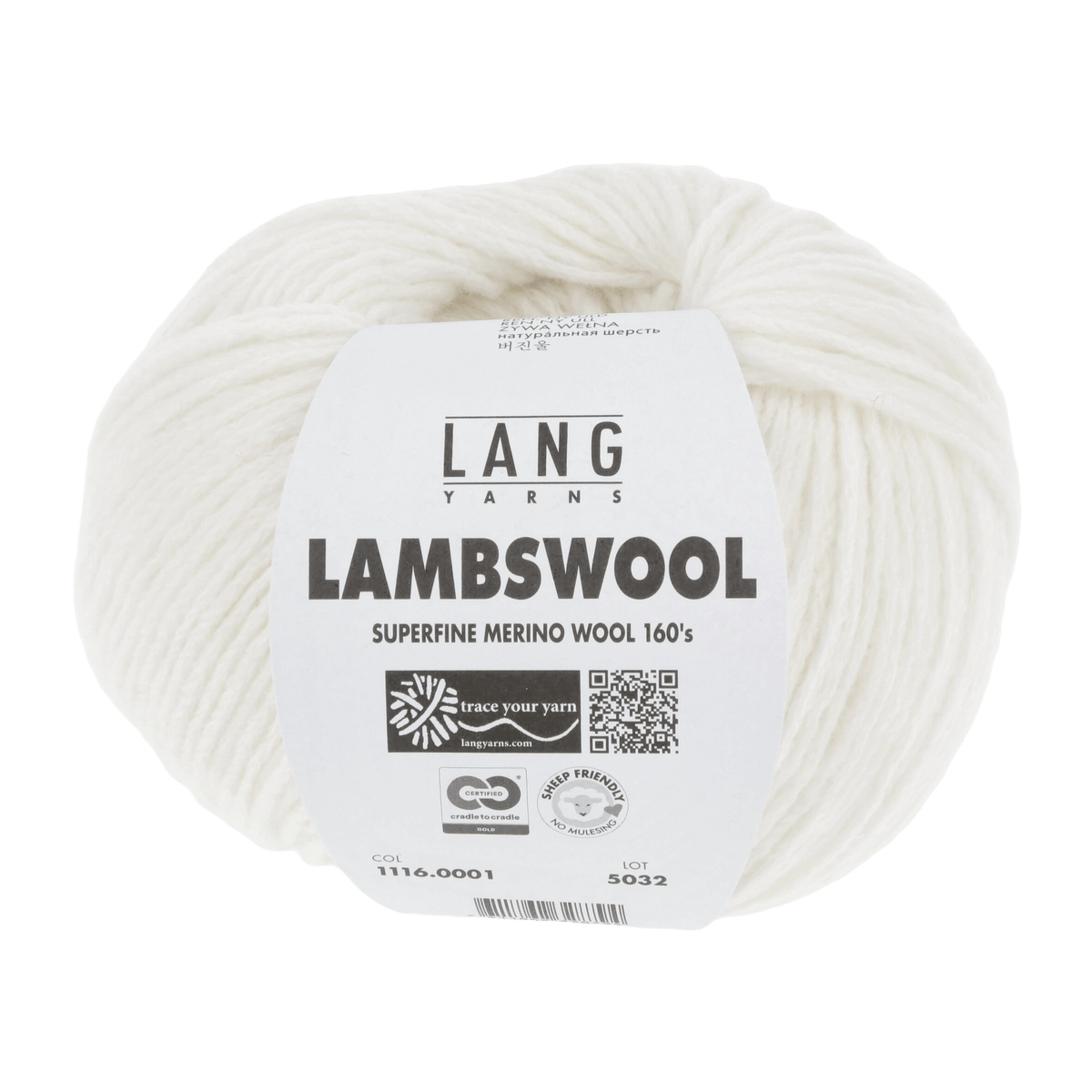Lang Yarns yarn White LANGYARNS | Lambswool | Worsted | 1116