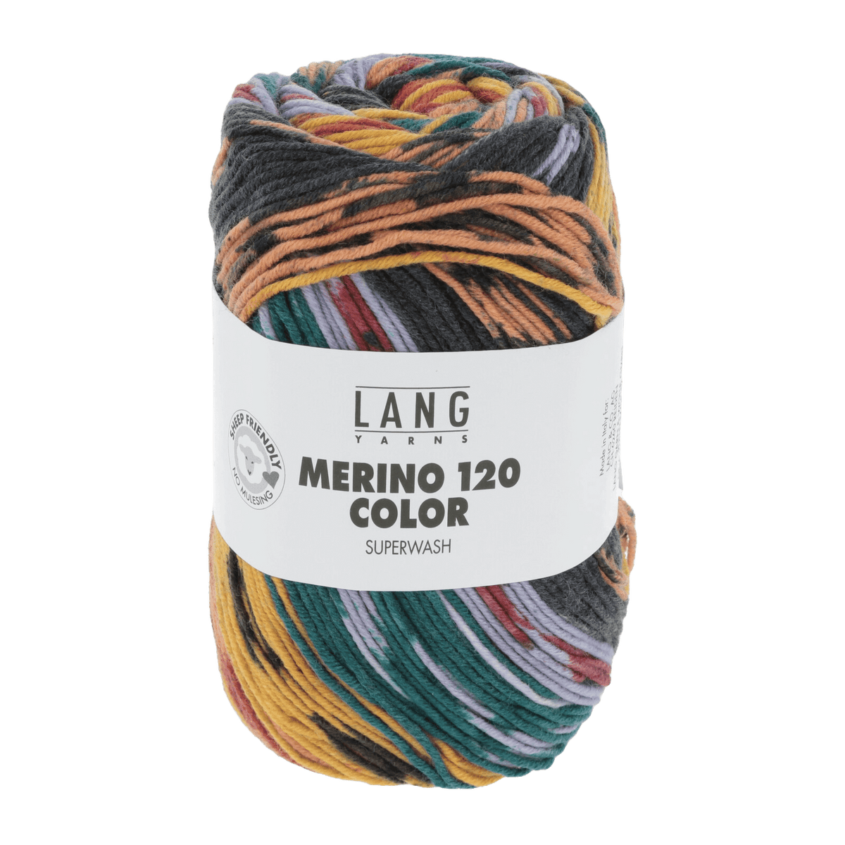 Lang Yarns Yarn Yellow / Petrol / Orange / Lilac LANGYARNS | Merino 120 Colour | Worsted / Aran | 47
