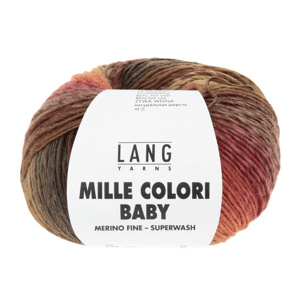 LANGYARNS Baby Wool Brown / Forest Green / Aubergine LANGYARNS | Mille Colori Baby | 4 Ply | 845