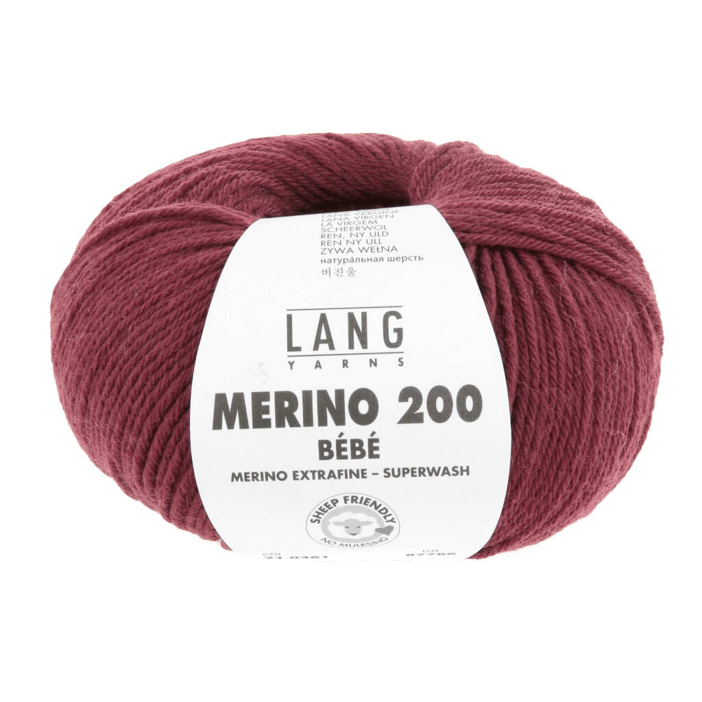 LANGYARNS Baby Wool Dark Red LANGYARNS | Merino 200 Bébé | 4-Ply | 71