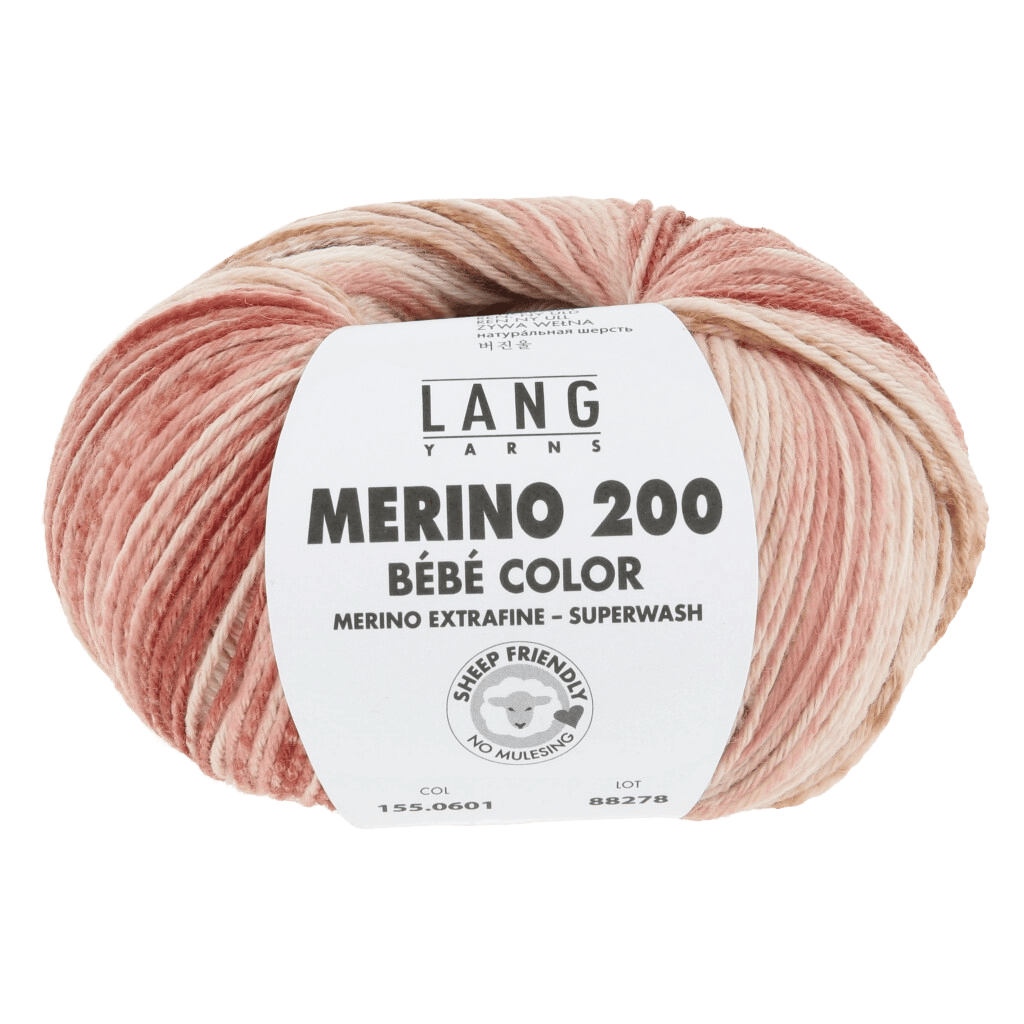 LANGYARNS Baby Wool Off White / Pink / Terracotta LANGYARNS | Merino 200 Bébé Colour | 4 Ply | 155