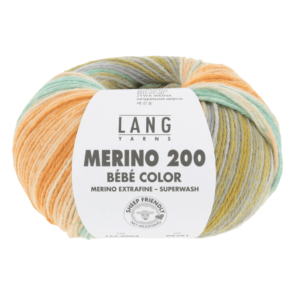 LANGYARNS Baby Wool Petrol / Turquoise / Punpkin LANGYARNS | Merino 200 Bébé Colour | 4 Ply | 155