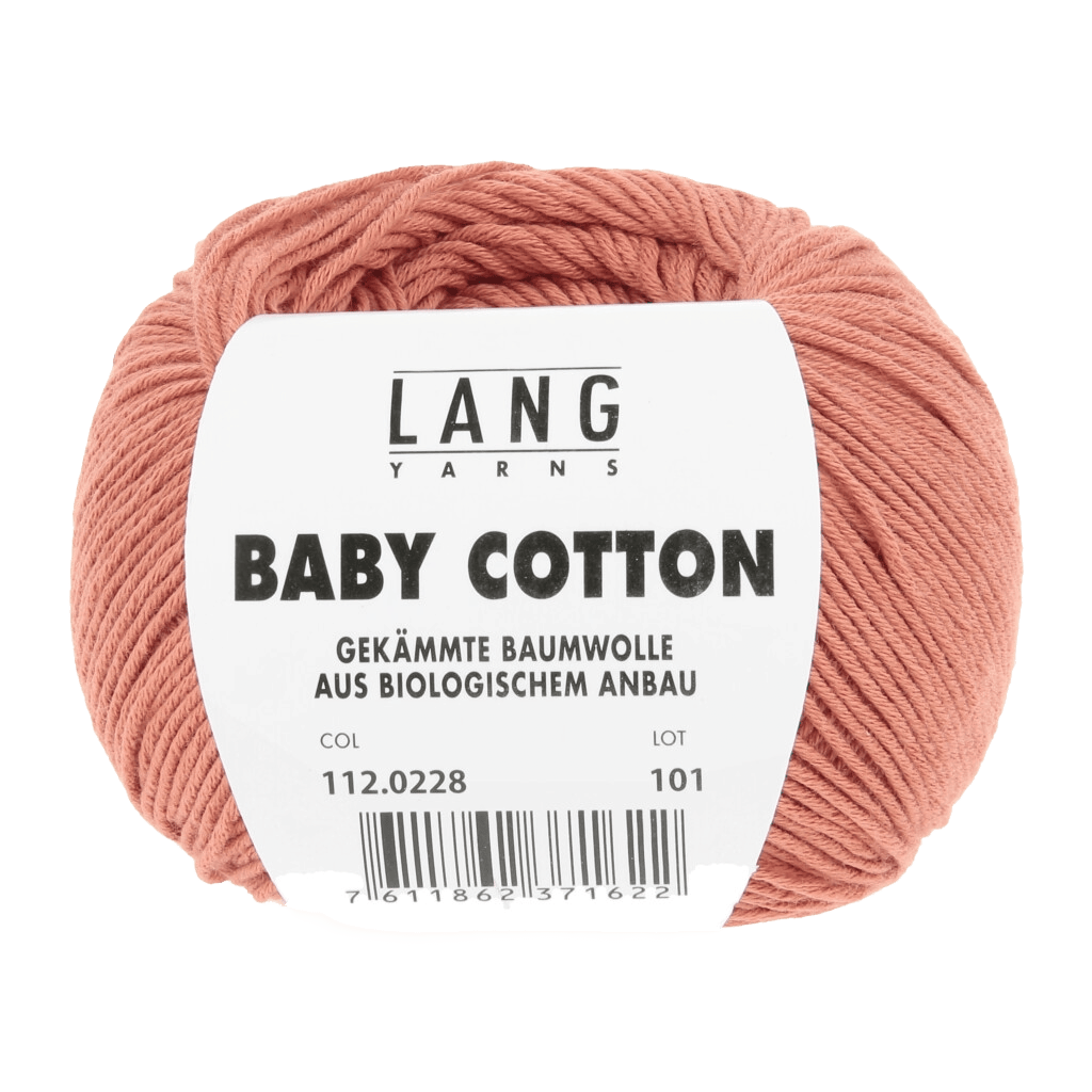 LANGYARNS Knitting Pattern 56 - 2 balls / DARK CORAL 112.0228 Dungarees Pattern Bundle in BABY COTTON by LANGYARNS | Punto 36-014